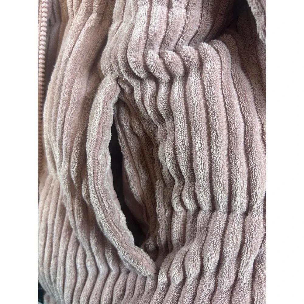 Koolaburra by Ugg Pink Corduroy Puffer Jacket‎ Full Zip Mock Neck M
